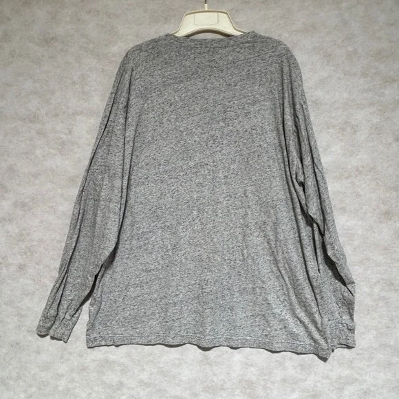 Victoria's Secret PINK Long Sleeve T-Shirt Heather Grey Logo Crew Neck XL - Picture 8 of 8